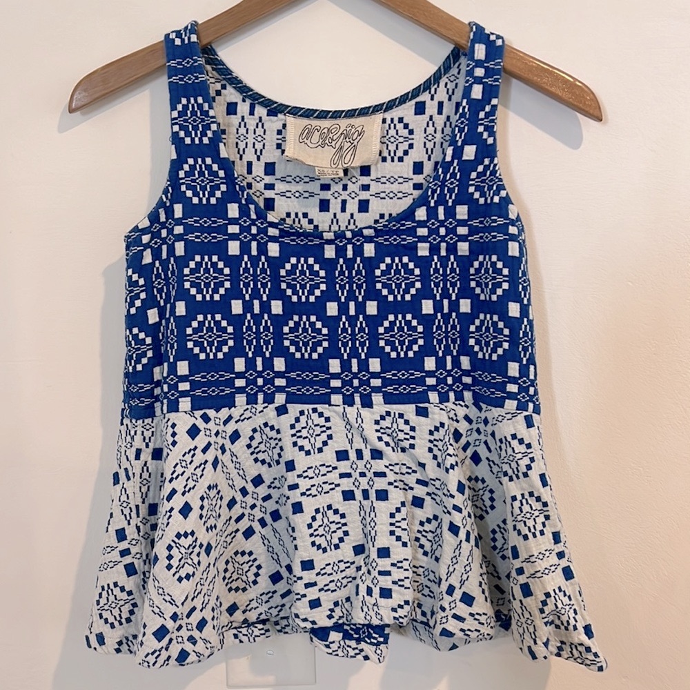 Ace & Jig Savannah Cardiff Peplum Tank Top - Size XS